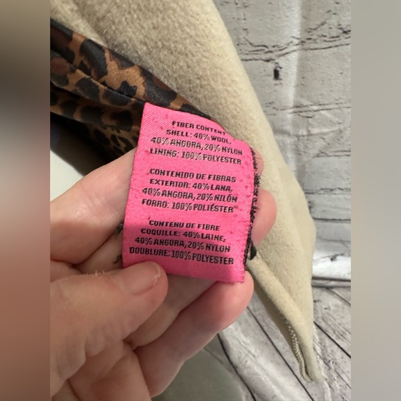 BETSEY JOHNSON women’s wool blend swing coat size small color camel - Picture 13 of 15